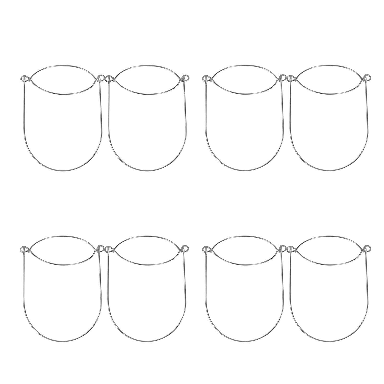 Mason Jar Wide Mouth - 8Pcs Stainless Steel Wire Handles Mason