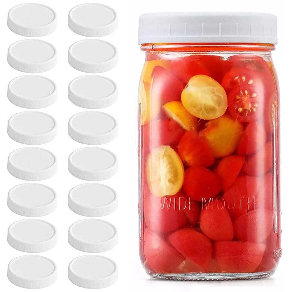 Mason Jar Wide Mouth - 1/16pcs Reusable 86mm Plastic Mason Jar