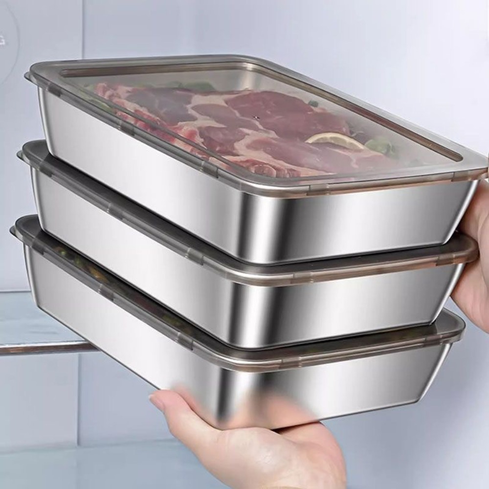 Food Storage Airtight - Food Grade Stainless Steel Serving Tray