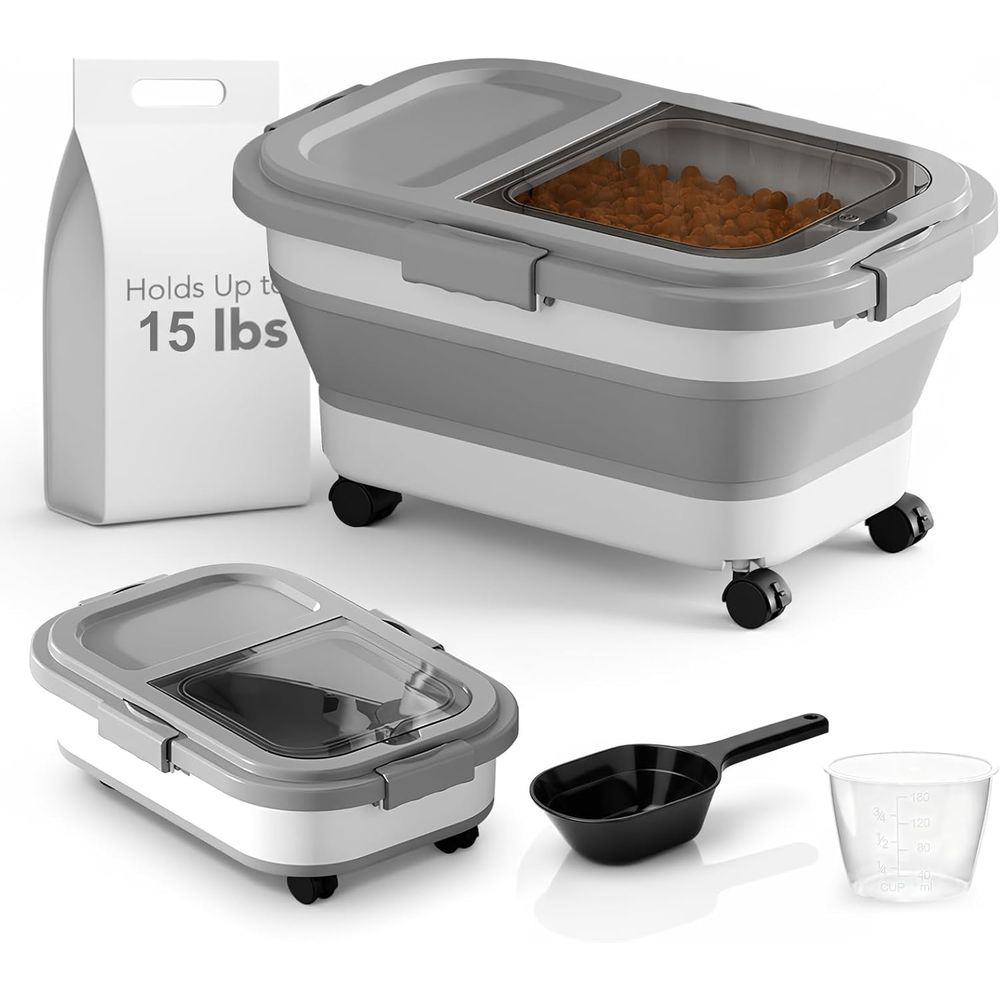 Food Storage Pet - 15 Lbs Dog/Cat Food Storage Container,