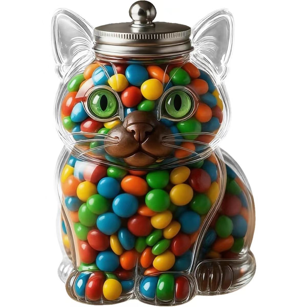Cute Cat Shaped Glass Candy Ja - đánh giá và giá Food Storage Jars With Lids