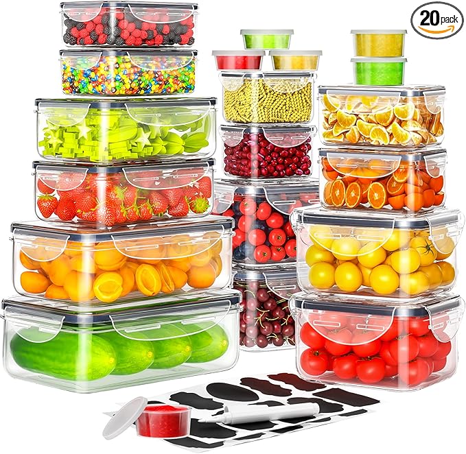 40 Pcs Airtight Food Storage C - đánh giá và giá Stackable Pantry Bin