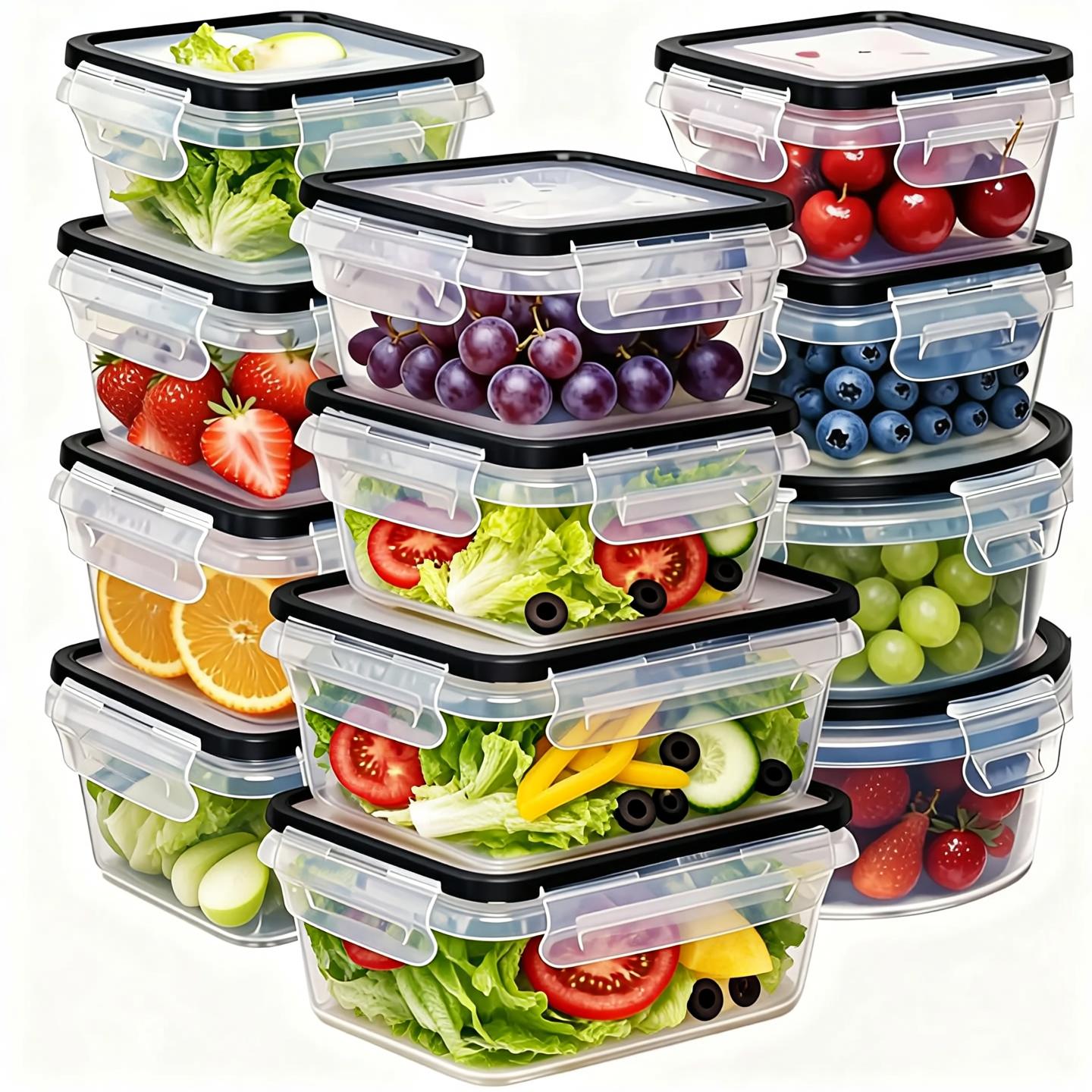 40 Pcs Airtight Food Storage C - đánh giá và giá Stackable Pantry Bin