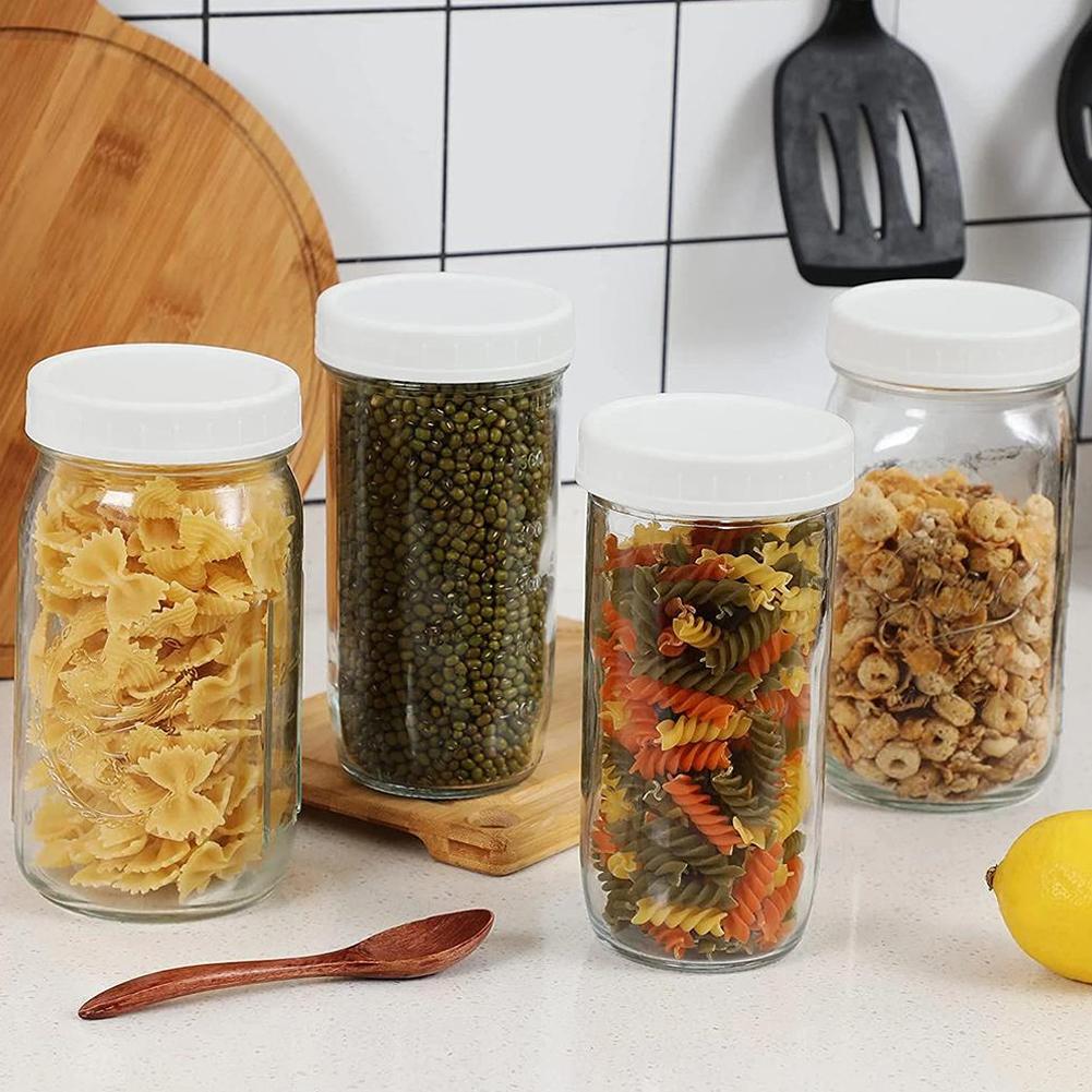 1/16pcs Reusable 86mm Plastic  - đánh giá và giá Mason Jar Wide Mouth