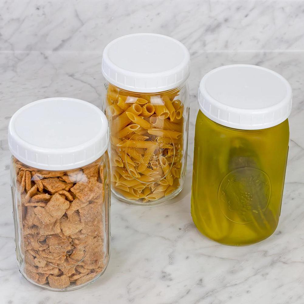 1/16pcs Reusable 86mm Plastic  - đánh giá và giá Mason Jar Wide Mouth