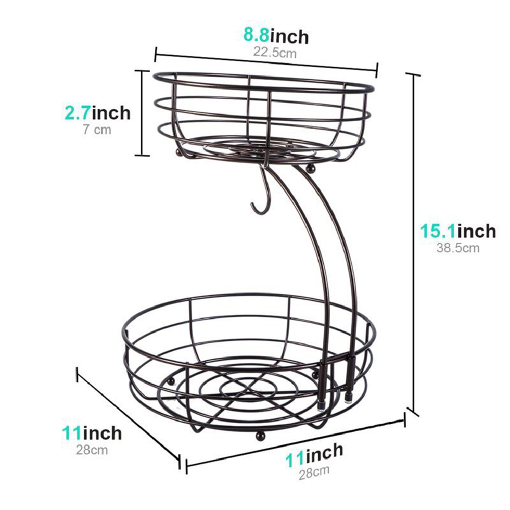 LMETJMA 2-Tier Countertop Frui - đánh giá và giá Food Storage Rack For Kitchen