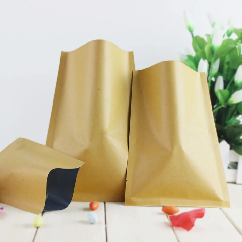 8*12cm Open Top Brown Kraft Pa - đánh giá và giá Food Storage Mylar Bags