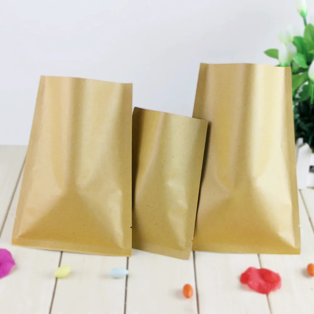 8*12cm Open Top Brown Kraft Pa - đánh giá và giá Food Storage Mylar Bags