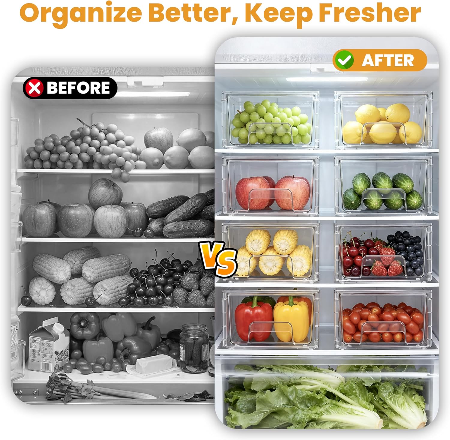 2‑Pack Stackable Storage Drawe - đánh giá và giá Stackable Pantry Bin