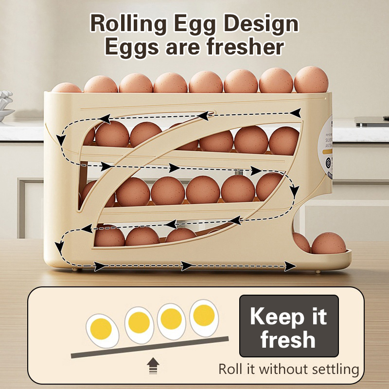 4 Layers Automatic Rolling Egg - đánh giá và giá Food Storage Rack For Kitchen