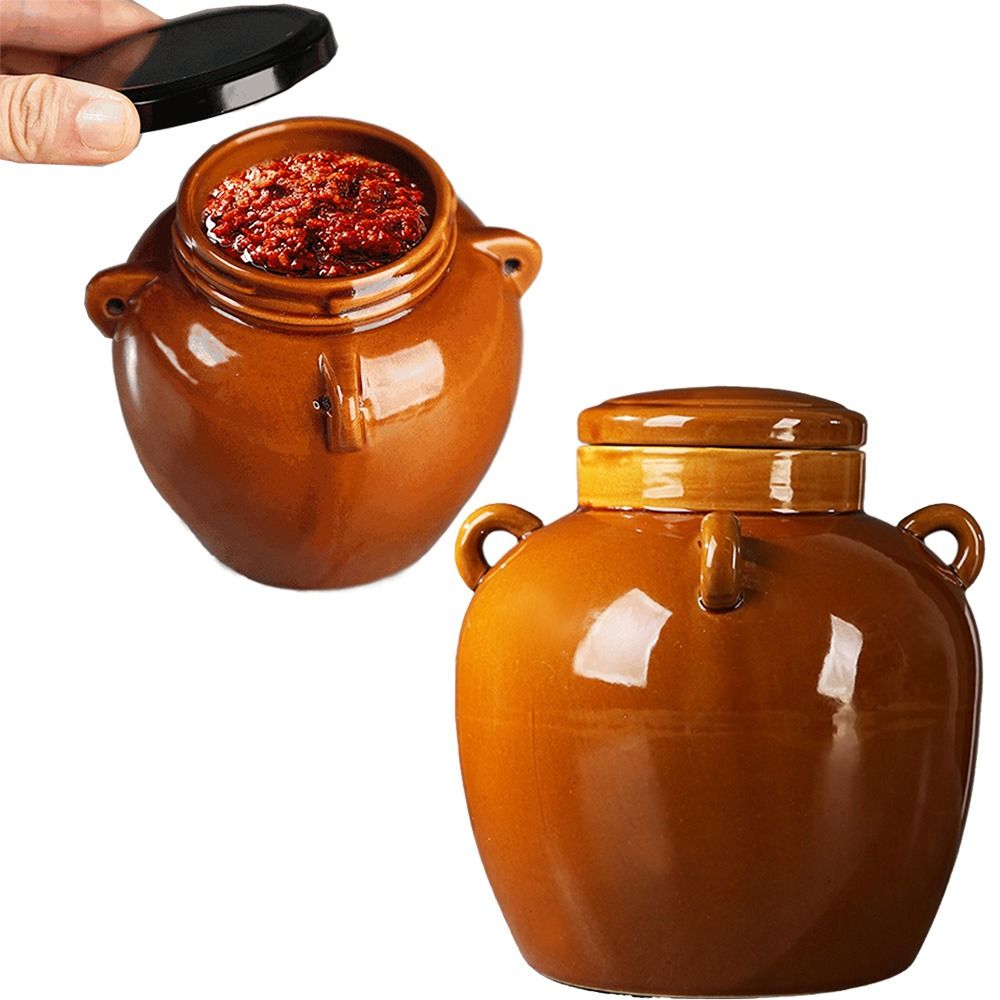 Large Capacity Ceramic Pickle  - đánh giá và giá Food Storage Jars With Lids