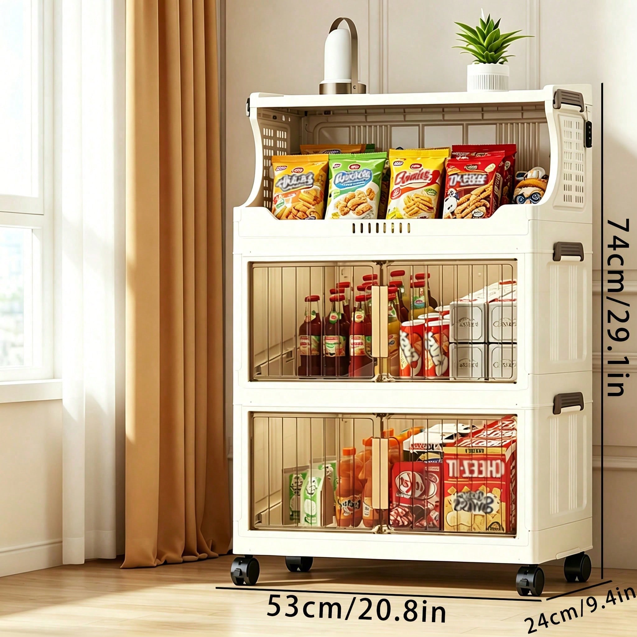 20.8 Inch Width Collapsible St - đánh giá và giá Stackable Pantry Bin