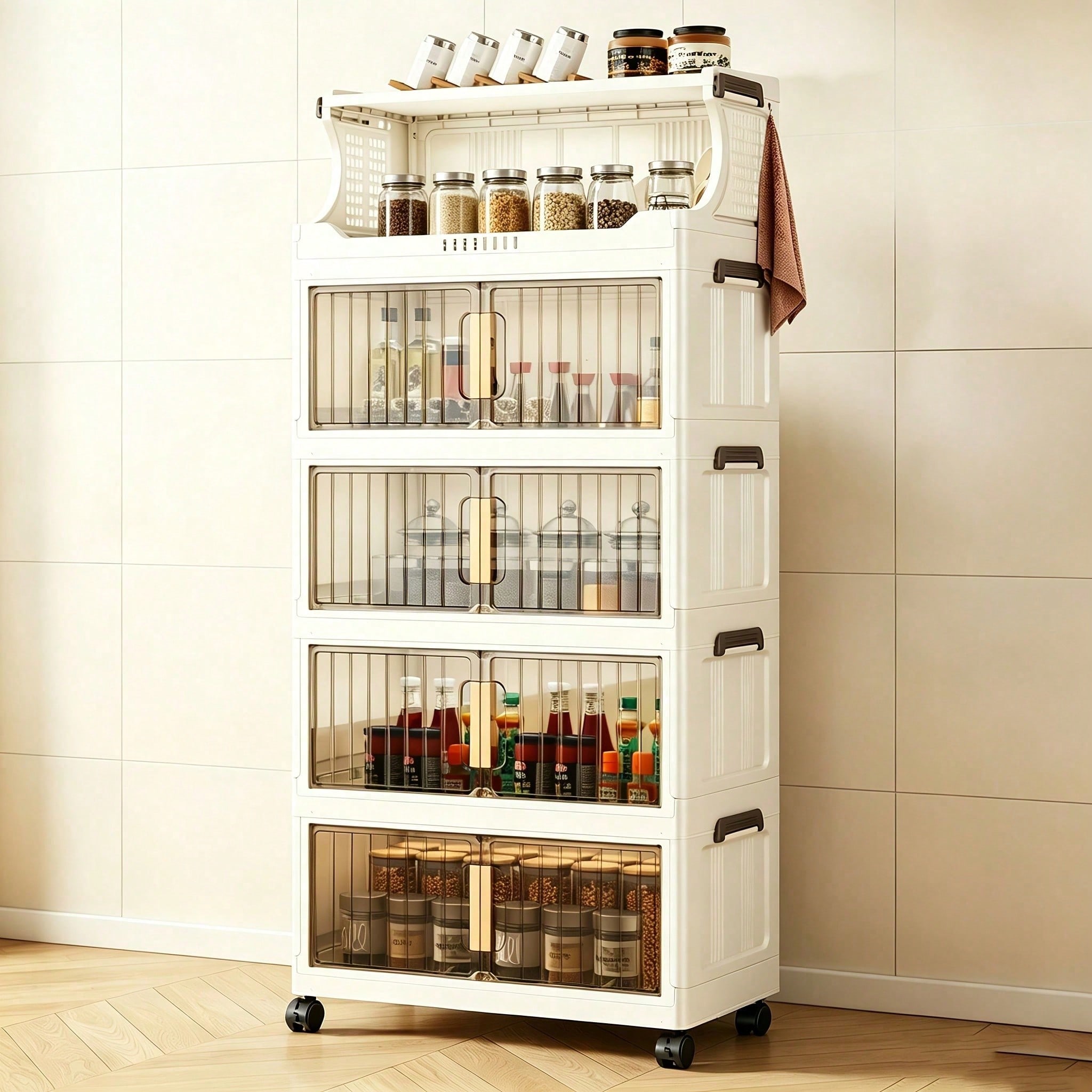 20.8 Inch Width Collapsible St - đánh giá và giá Stackable Pantry Bin