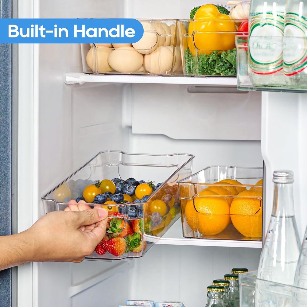 8 Pack Clear Plastic Storage B - đánh giá và giá Stackable Pantry Bin