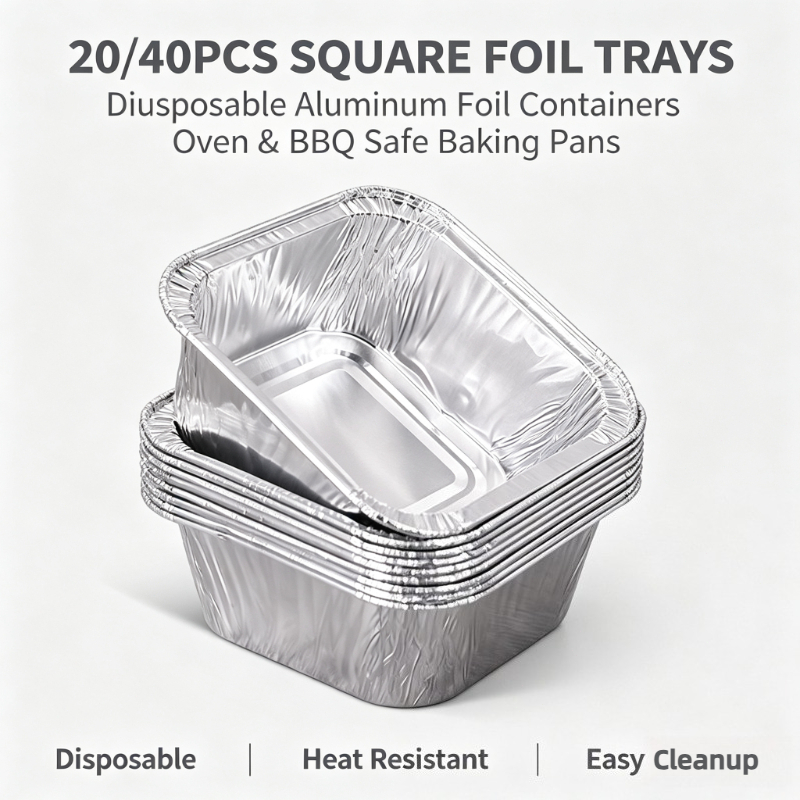 20/40Pcs Square Disposable Alu - đánh giá và giá Food Storage Aluminum Containers