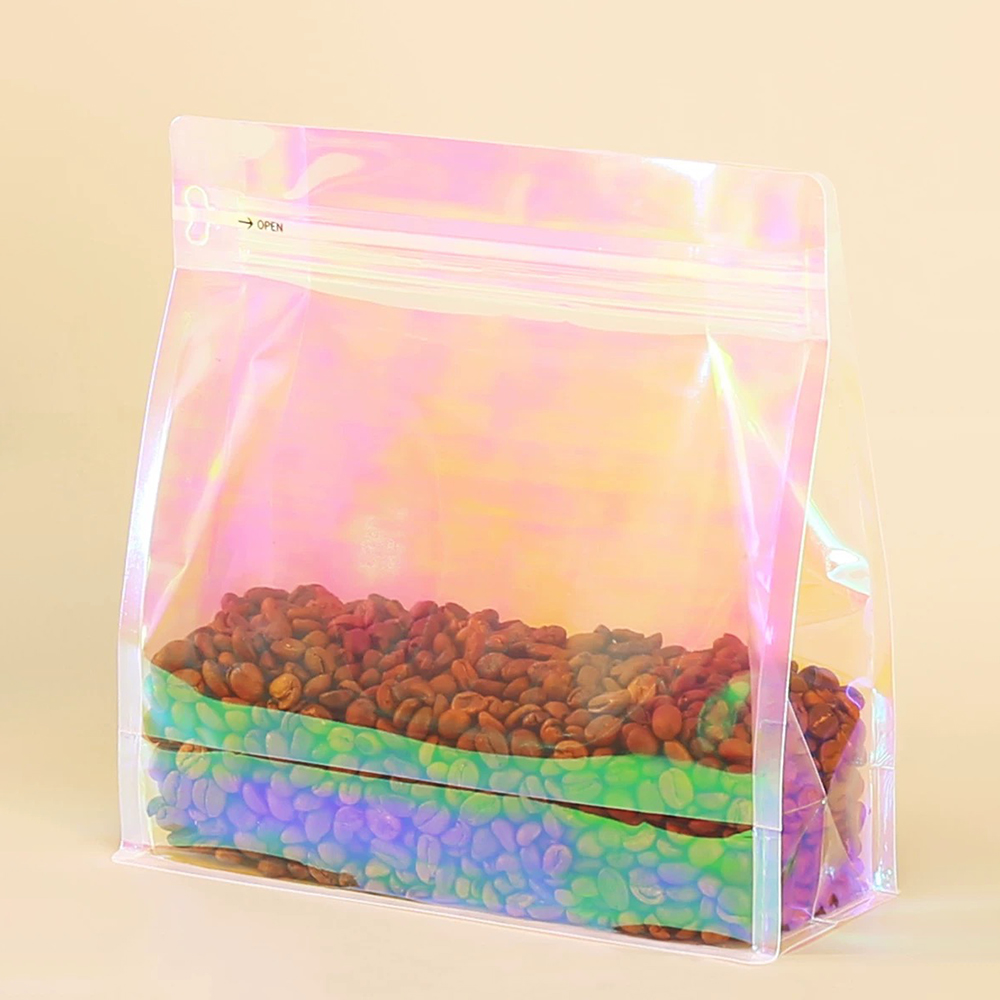 100pcs Pink Rainbow Laser Holo - đánh giá và giá Food Storage Mylar Bags