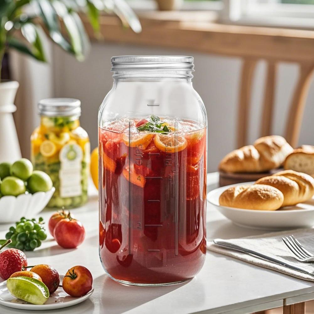 2000ML Wide Mouth Mason Glass  - đánh giá và giá Mason Jar Wide Mouth