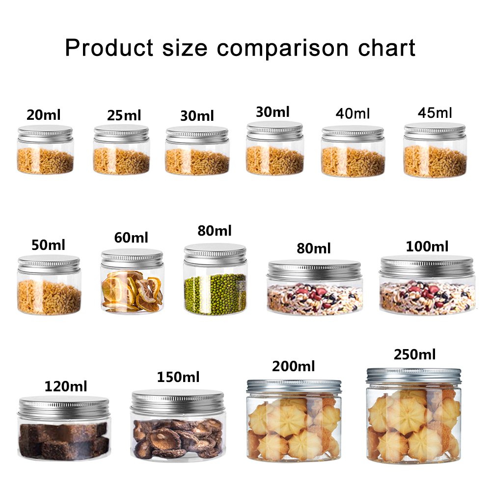 1-10Pcs 20/25/30/40/45-250ml S - đánh giá và giá Food Storage Jars With Lids