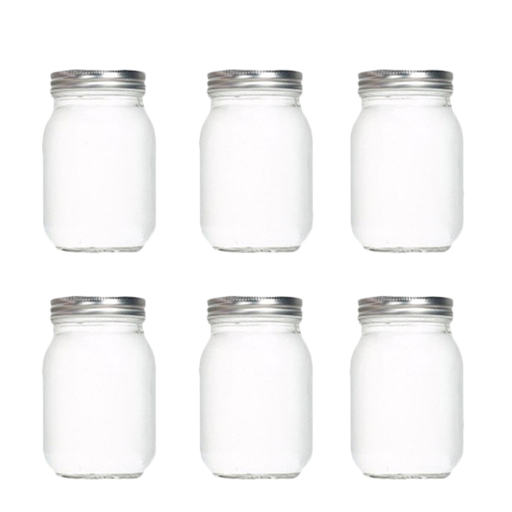 6Pcs Transparent Round Glass J - đánh giá và giá Food Storage Jars With Lids