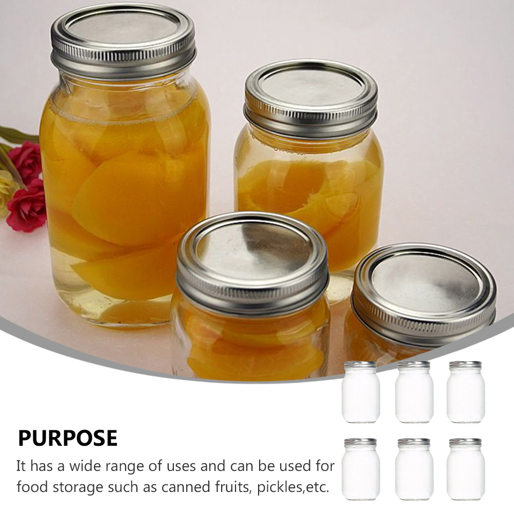 6Pcs Transparent Round Glass J - đánh giá và giá Food Storage Jars With Lids
