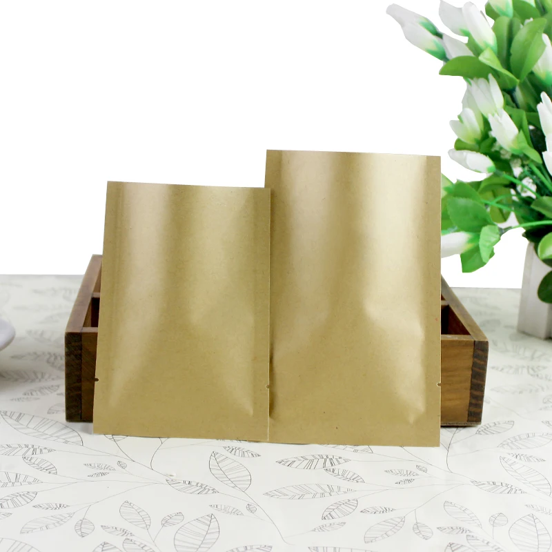 8*12cm Open Top Brown Kraft Pa - đánh giá và giá Food Storage Mylar Bags