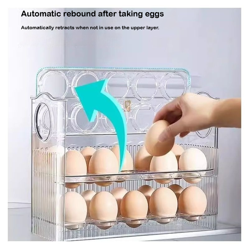 Automatic Rebound Egg Storage  - đánh giá và giá Food Storage Rack For Kitchen