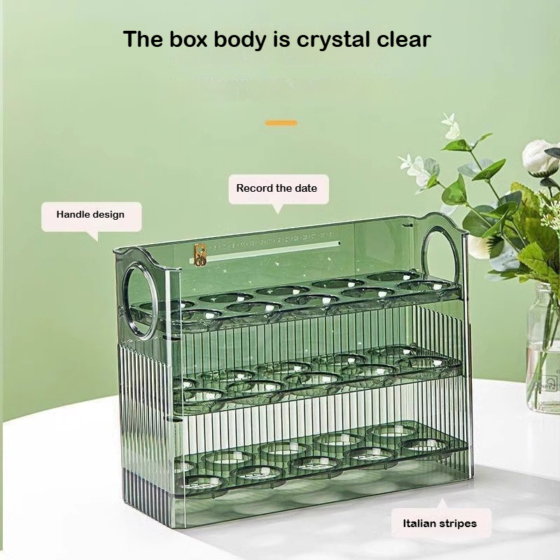 Automatic Rebound Egg Storage  - đánh giá và giá Food Storage Rack For Kitchen