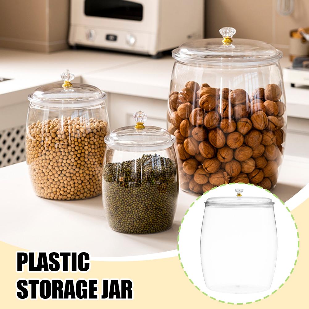 Large Transparent Plastic Seal - đánh giá và giá Food Storage Jars With Lids