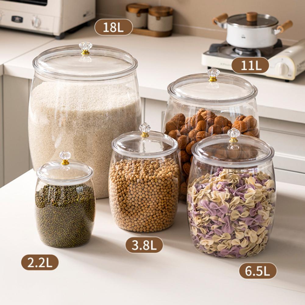 Large Transparent Plastic Seal - đánh giá và giá Food Storage Jars With Lids