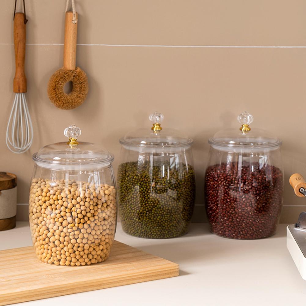 Large Transparent Plastic Seal - đánh giá và giá Food Storage Jars With Lids