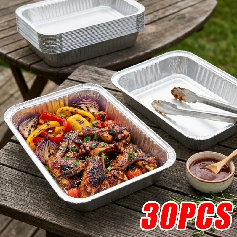 30Pcs 830ml Aluminum Foil Baki - đánh giá và giá Food Storage Aluminum Containers