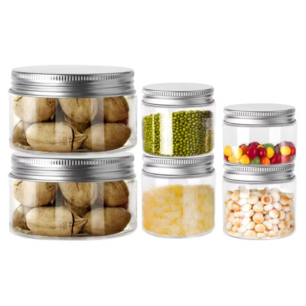 6pcs 30ml-150ml Clear Plastic  - đánh giá và giá Mason Jar Wide Mouth
