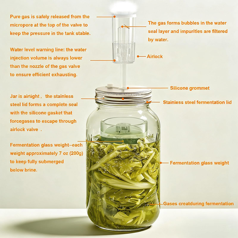 Fermentation Kit, Wide Mouth M - đánh giá và giá Mason Jar Wide Mouth