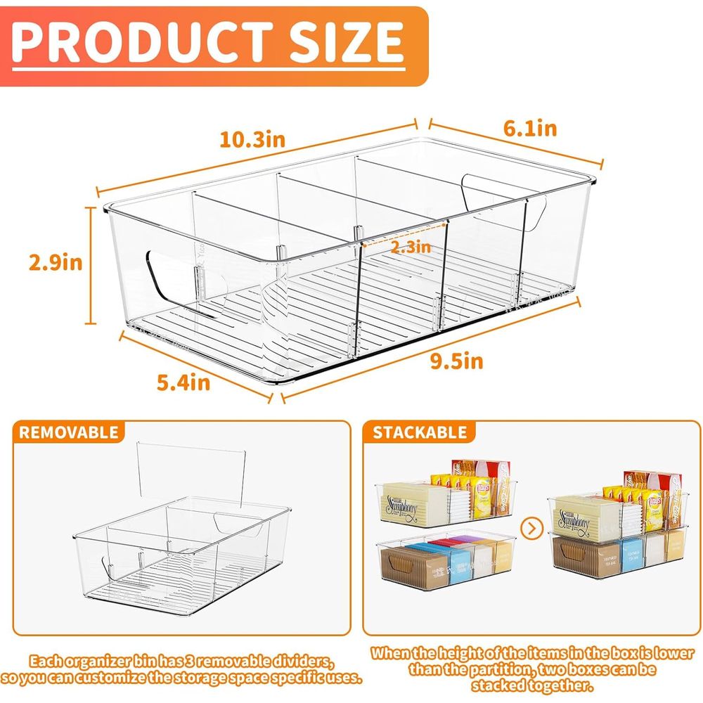 Stackable 6 Pack Snack Organiz - đánh giá và giá Stackable Pantry Bin