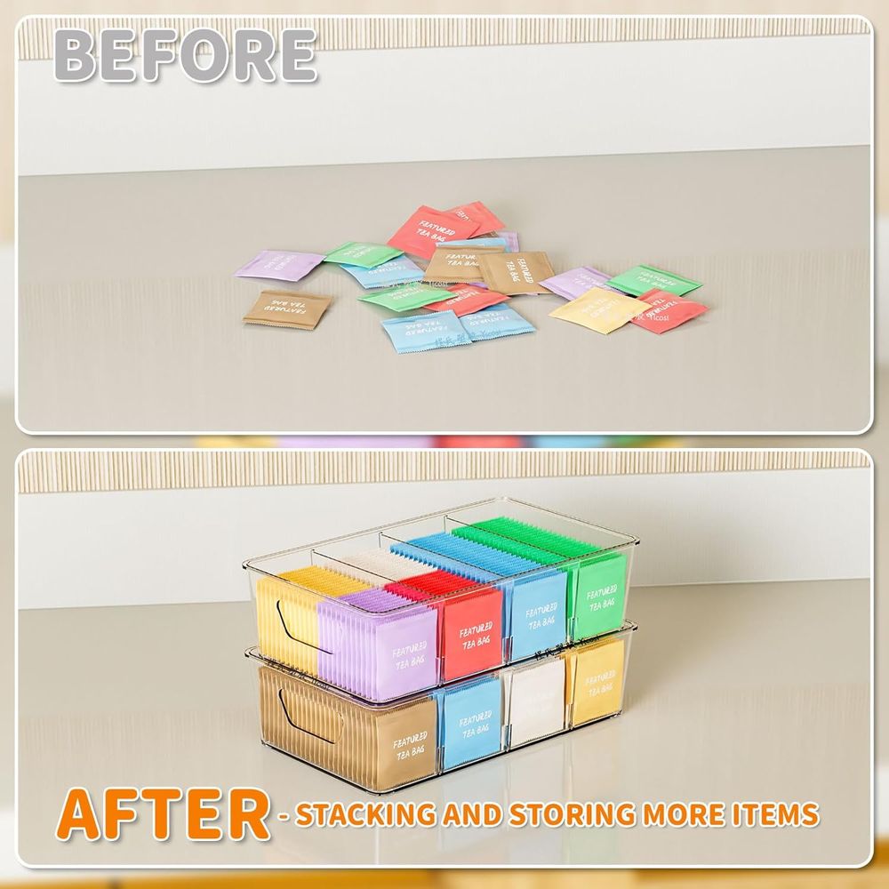 Stackable 6 Pack Snack Organiz - đánh giá và giá Stackable Pantry Bin