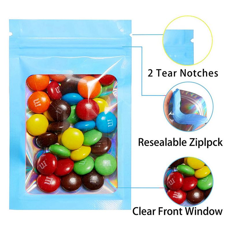 ABWZ-300Pcs Resealable Hologra - đánh giá và giá Food Storage Mylar Bags