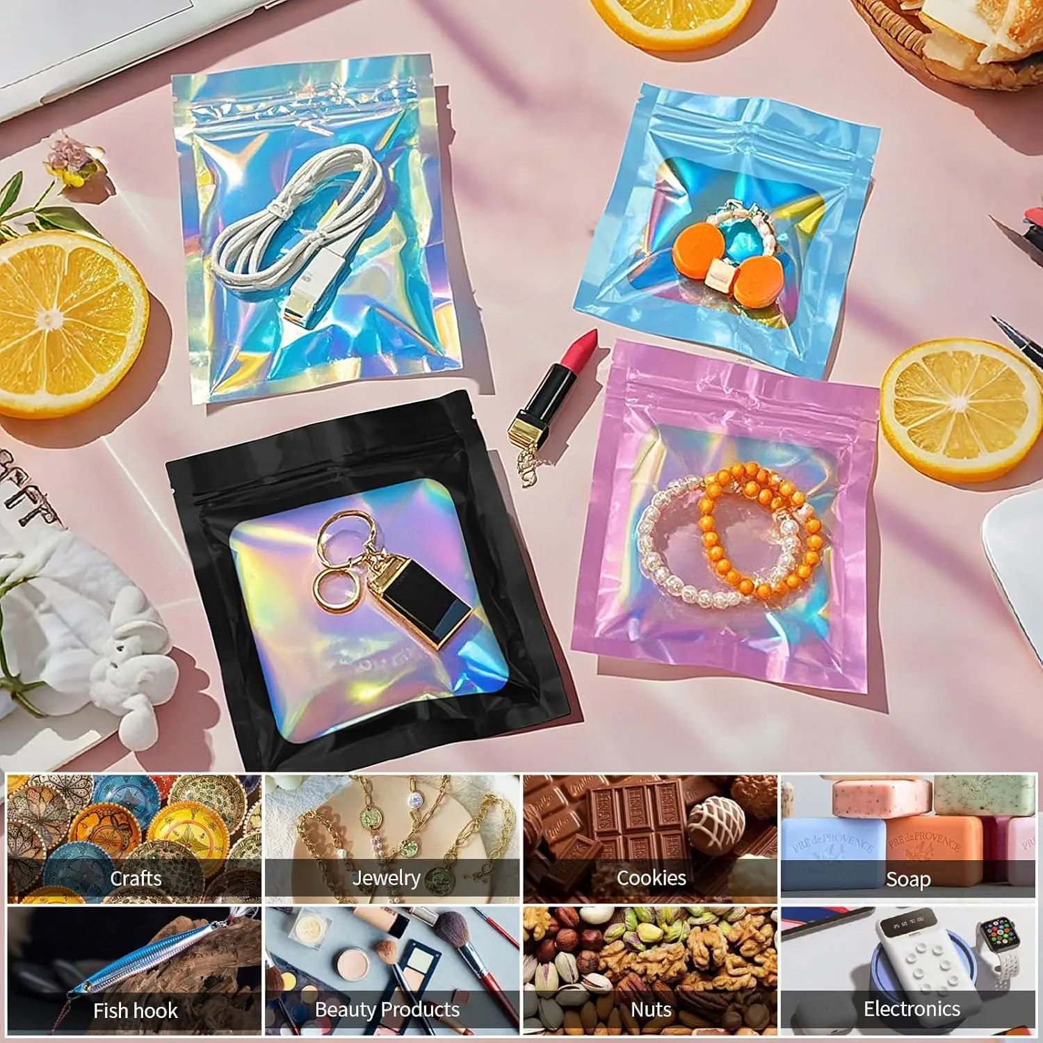 Resealable Holographic Rainbow - đánh giá và giá Food Storage Mylar Bags