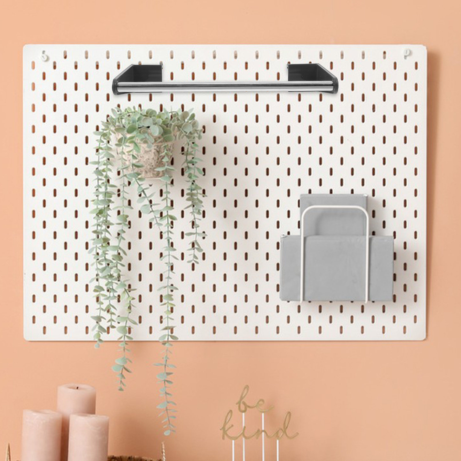 Wall-Mounted Pegboard Organize - đánh giá và giá Food Storage Rack For Kitchen